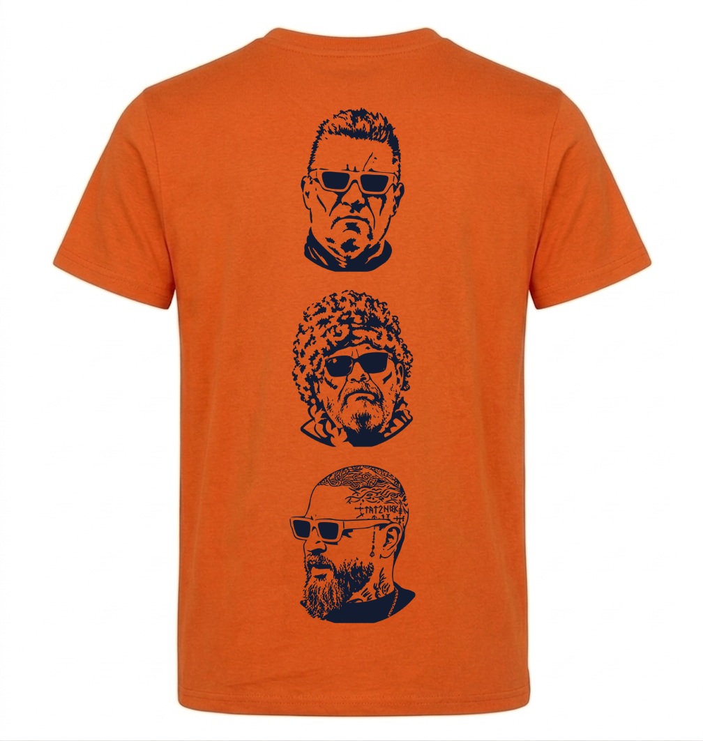 Oranje T-shirt Silhouetten Back