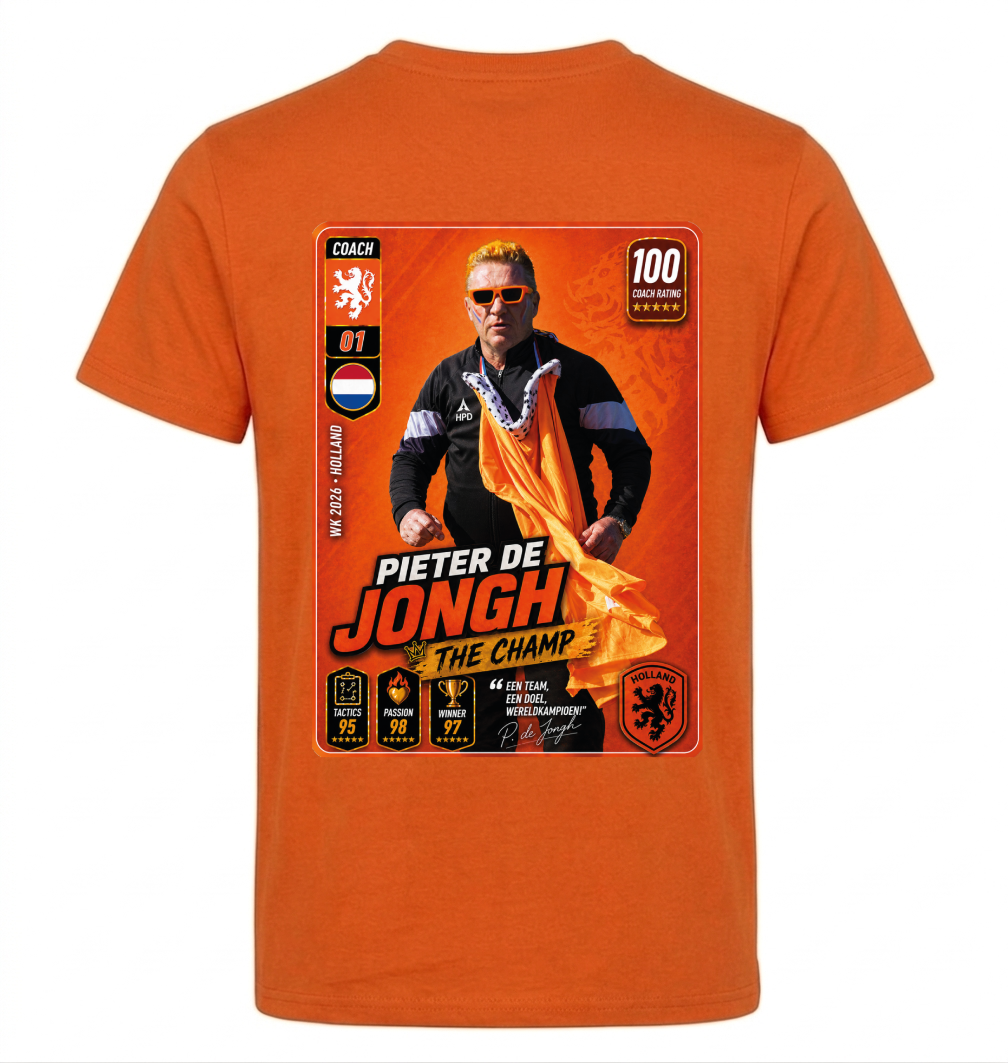 Oranje T-shirt The Champ Back